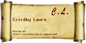 Cziráky Laura névjegykártya